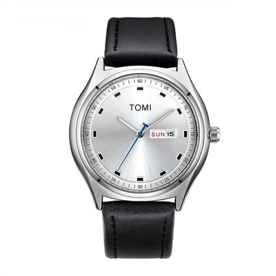 Fashion Simple Double Calendar Leather-belt Watch