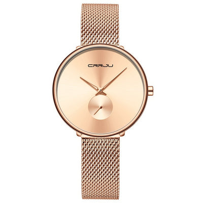 Women's Stainless Steel Strap Mesh Strap Watch Simple