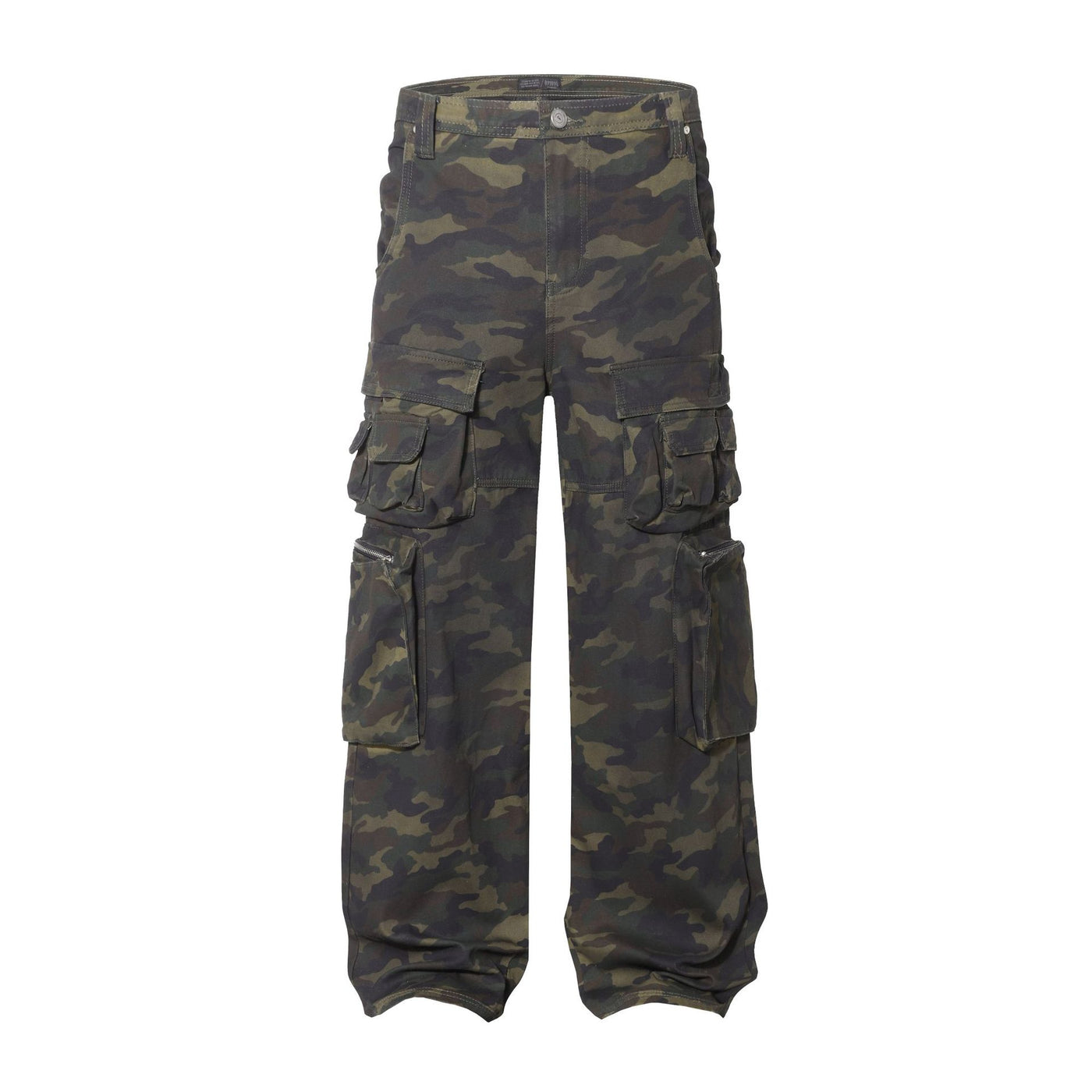 New Style Waste Soil Style High Street American Camouflage Workwear Wide Leg Pants