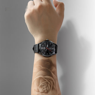 Fashion Simple Double Calendar Leather-belt Watch
